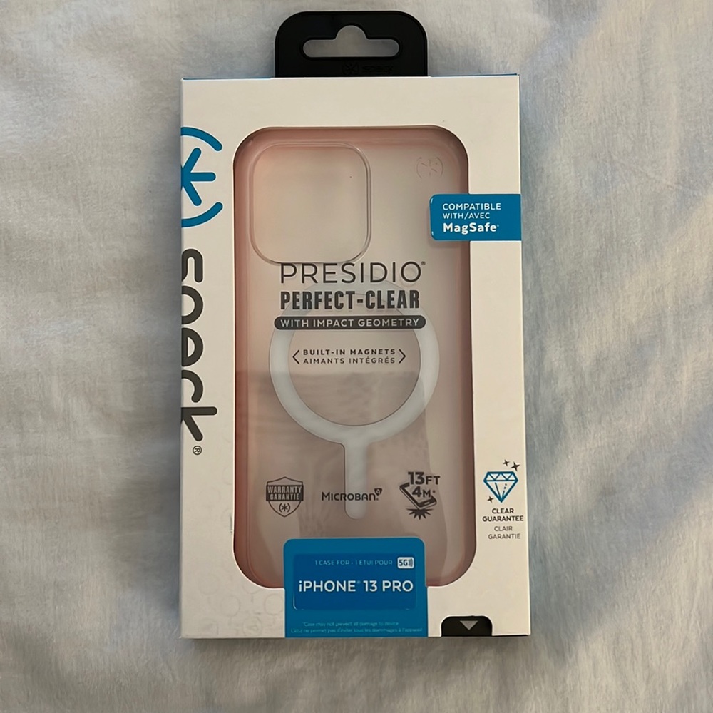 Speck clear/pink iPhone 13 Pro case